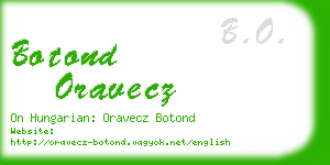 botond oravecz business card